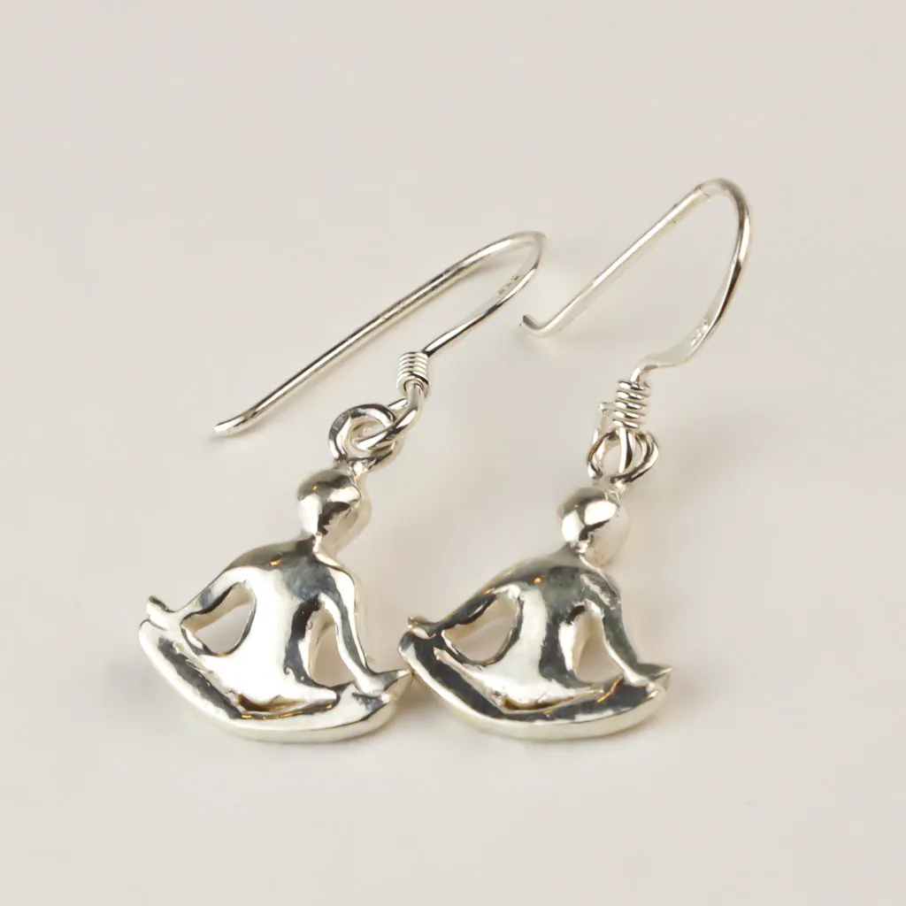 Sterling Silver Yogi Earrings