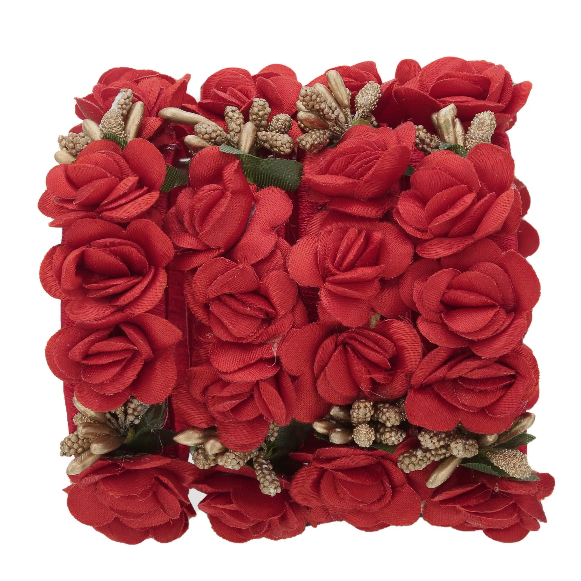 Sukriti Beautiful Handcrafted Red Flower Designer Silk thread Bridal Chuda Wedding Bangles for Women – Set of 22