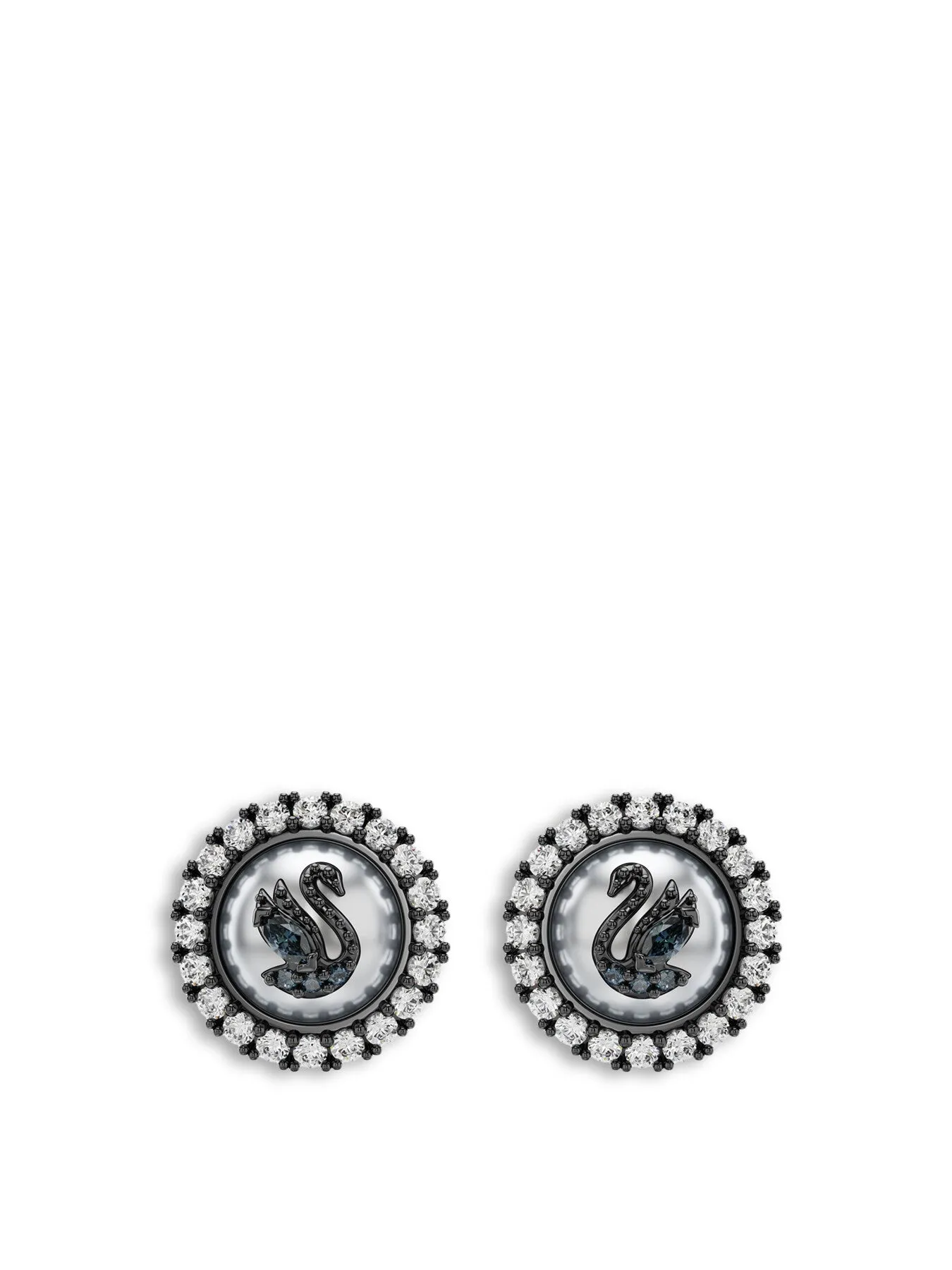 Swarovski Swan Stud Earrings