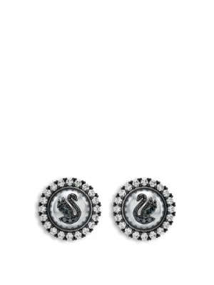 Swarovski Swan Stud Earrings
