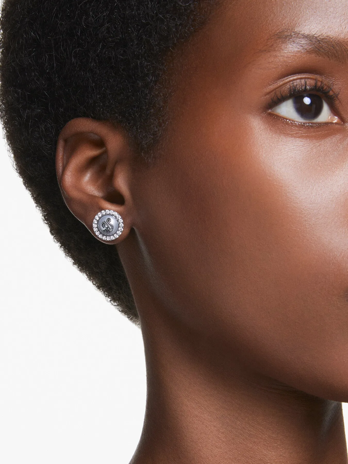 Swarovski Swan Stud Earrings