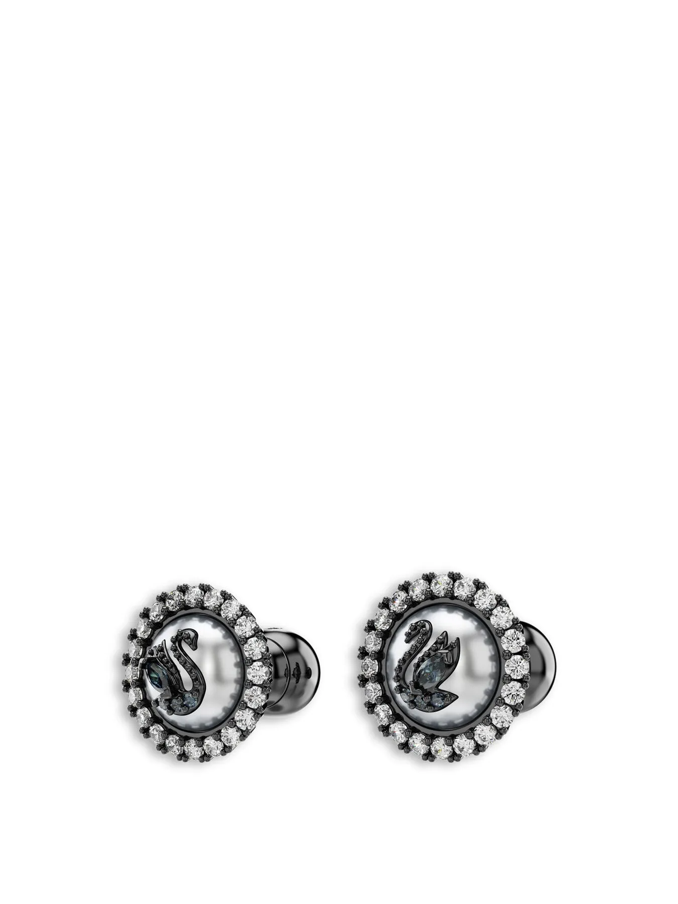 Swarovski Swan Stud Earrings