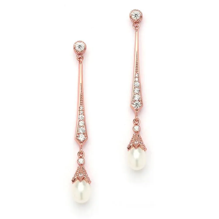 Trixie Bridal Pearl Earrings