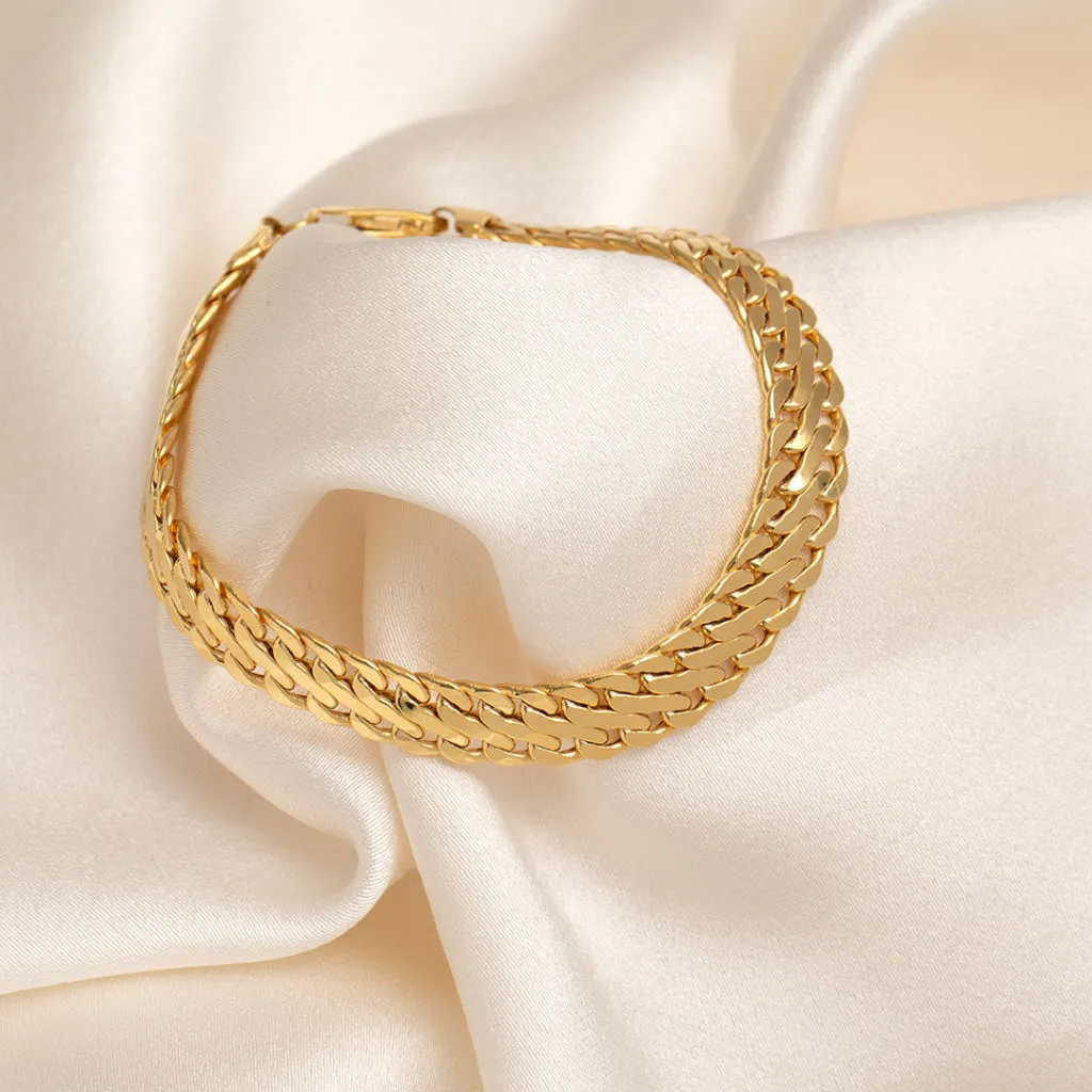 Twin Curb Bracelet | 9ct Gold