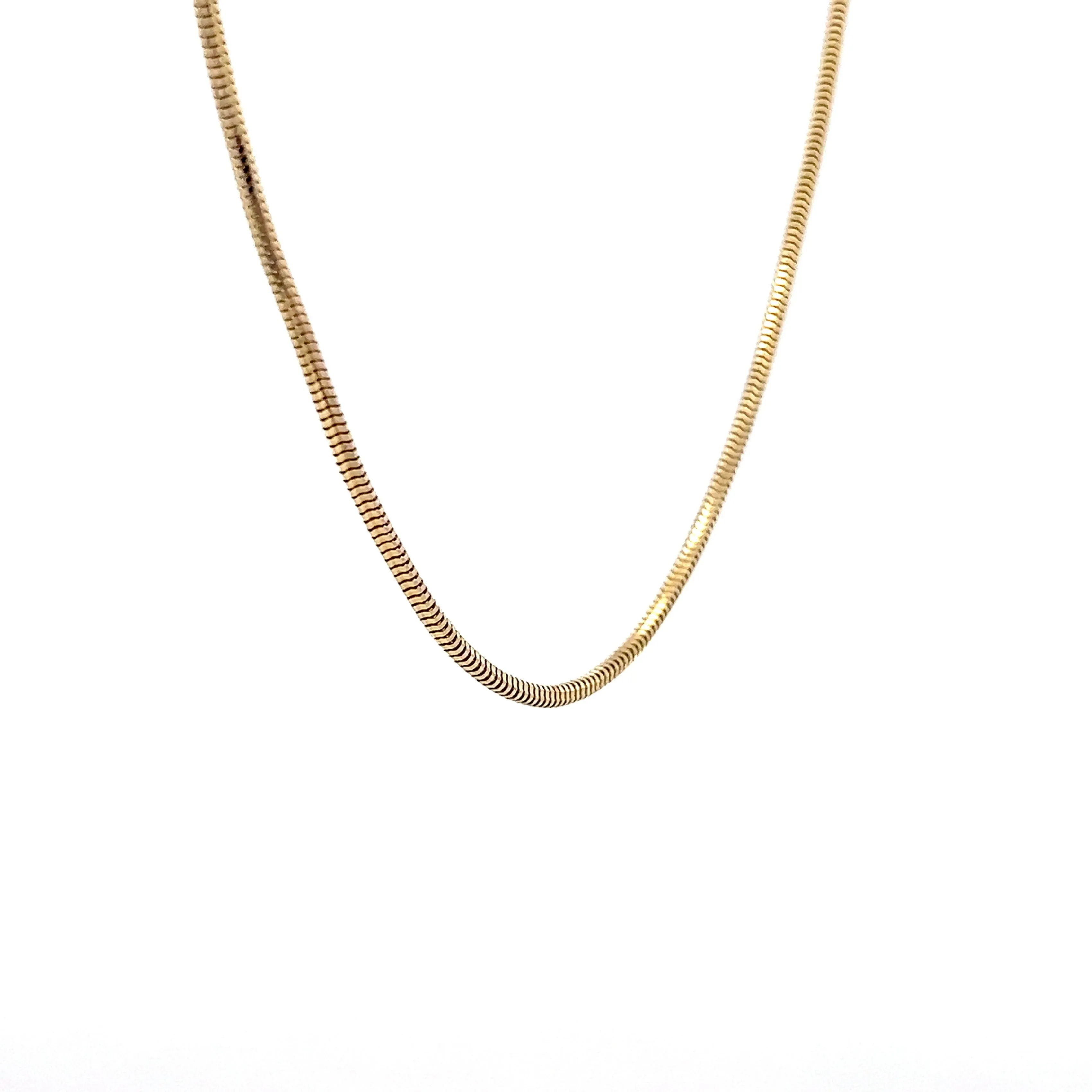 Unisex Snake Chain Necklace in 14k Yellow Gold