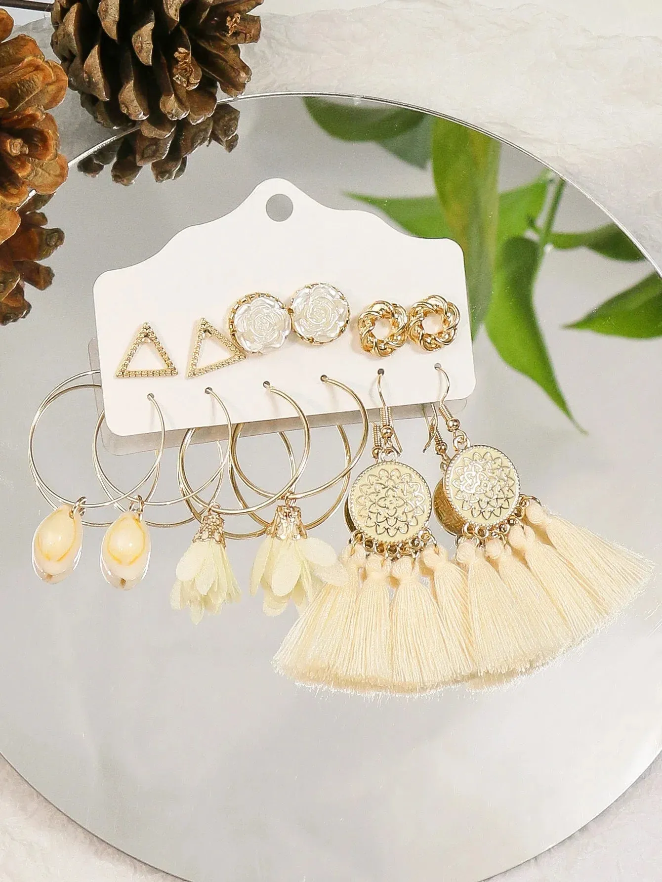 Versatile Golden Earrings & Ear Studs