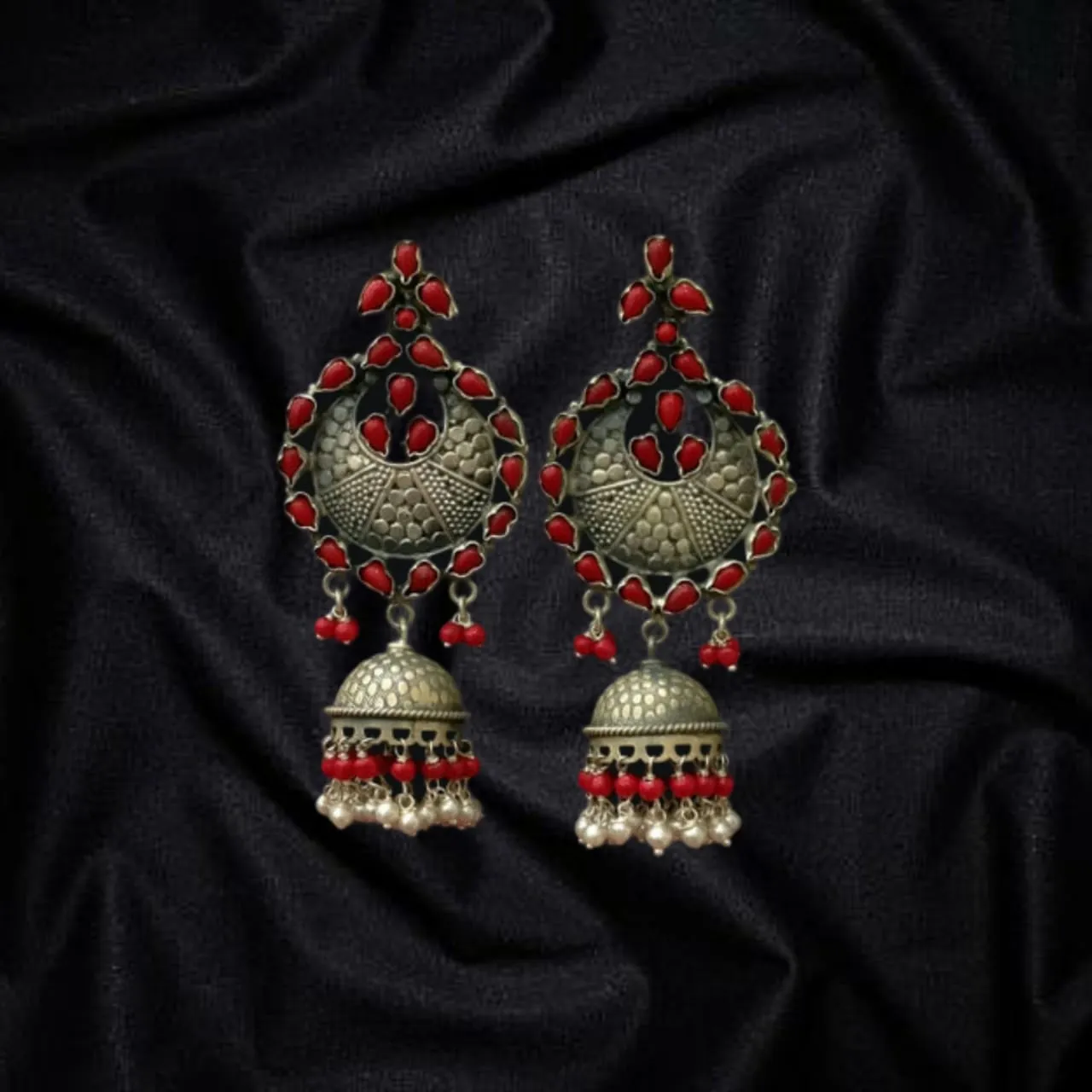 Versatile Long Silver Jhumka Long Earrings