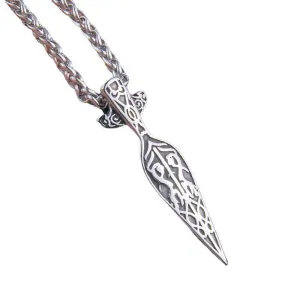 Viking Marauder Blade - Titanium Pendant Necklace by The Nevermore