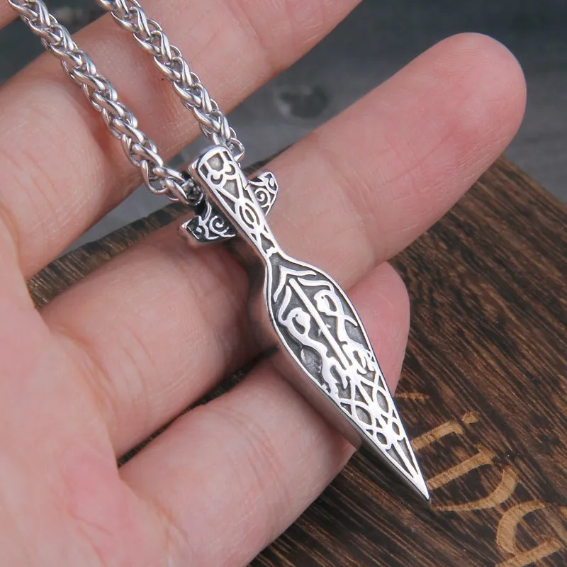 Viking Marauder Blade - Titanium Pendant Necklace by The Nevermore