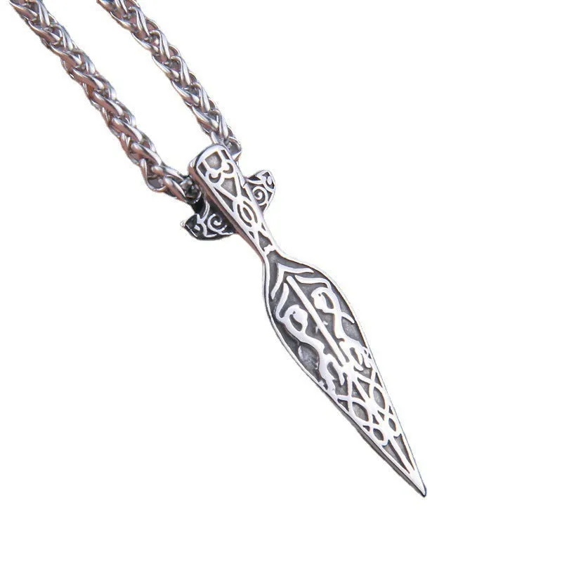 Viking Marauder Blade - Titanium Pendant Necklace by The Nevermore