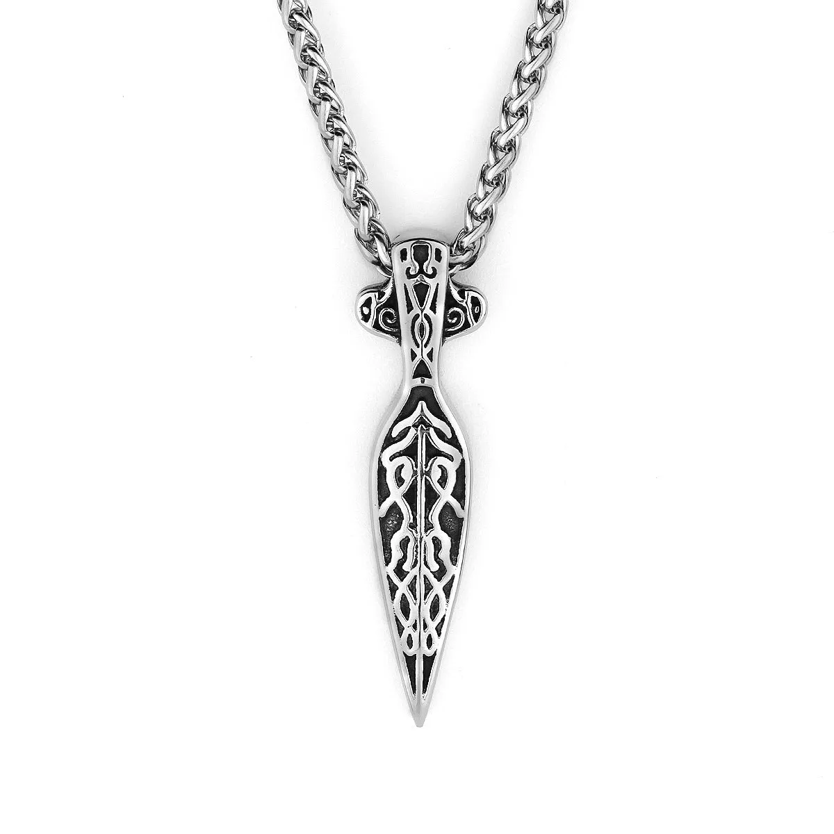 Viking Marauder Blade - Titanium Pendant Necklace by The Nevermore