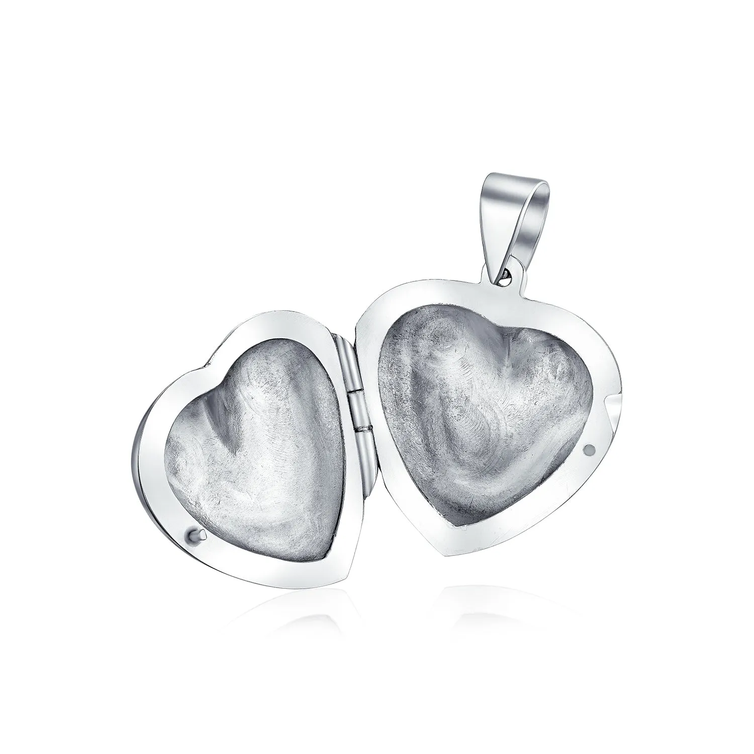 Vintage Style Heart Shaped Locket Necklace for Teens - Holds Photos Silver Pendant