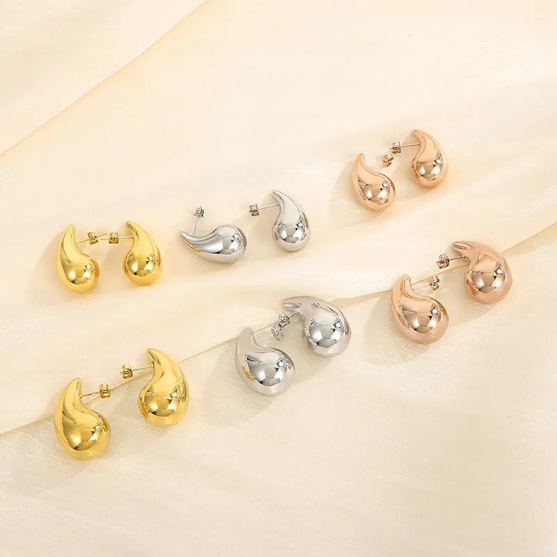 Wholesale Drop Geometric Versatile Gold Plated Earrings