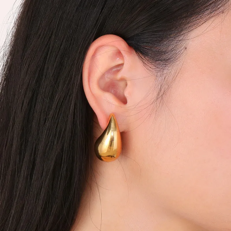 Wholesale Drop Geometric Versatile Gold Plated Earrings