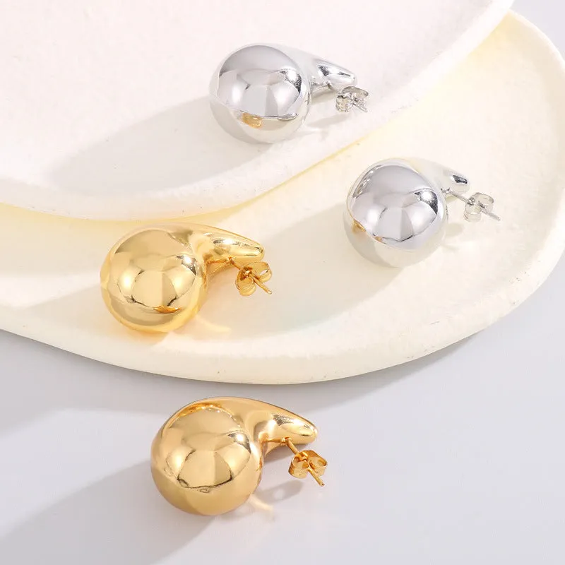 Wholesale Drop Geometric Versatile Gold Plated Earrings