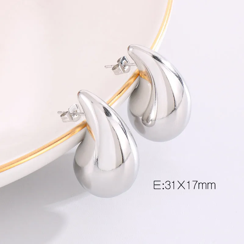 Wholesale Drop Geometric Versatile Gold Plated Earrings