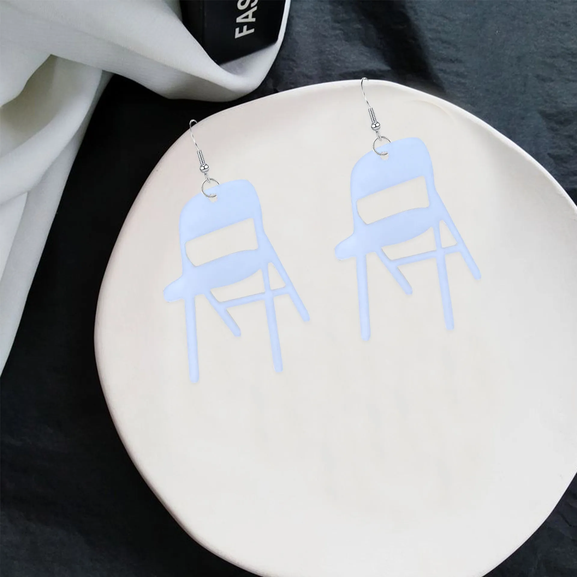 Wholesale Fashionable and Versatile Fun Creative Simple Acrylic Chair Earrings