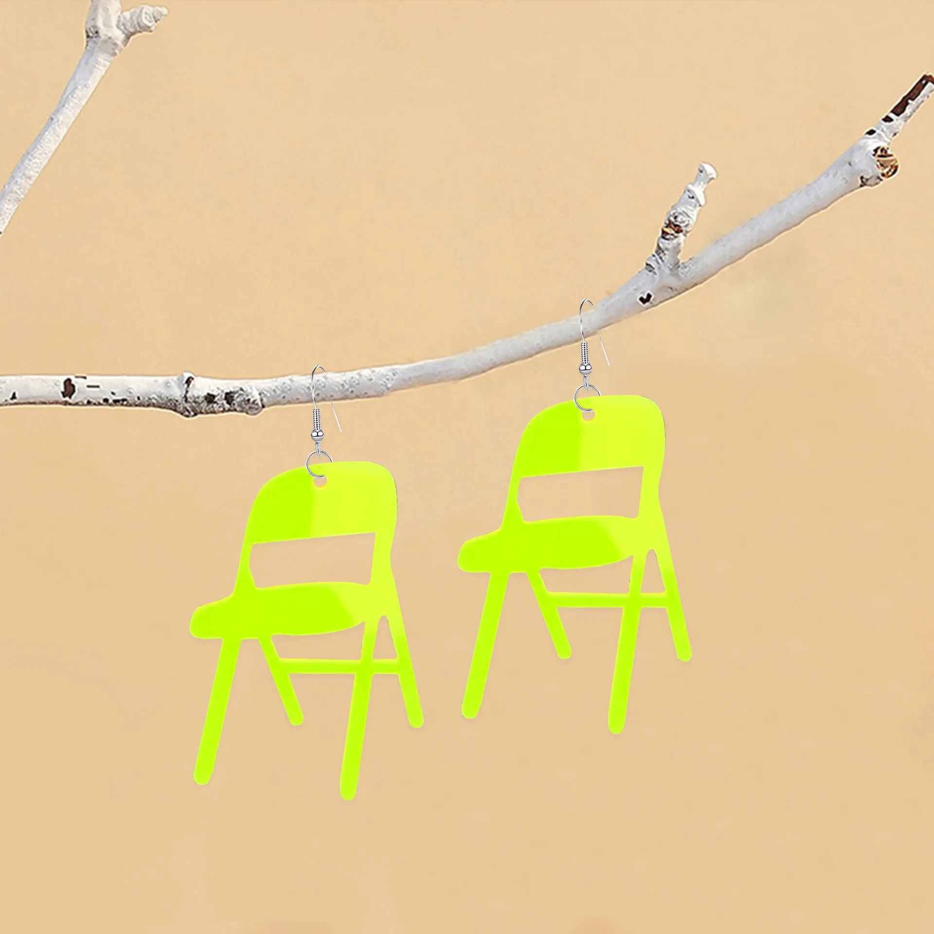 Wholesale Fashionable and Versatile Fun Creative Simple Acrylic Chair Earrings