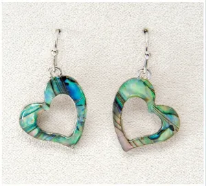 Wild Pearle Abalone Earrings Graceful Heart